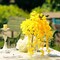12 Pack Artificial Wisteria Flower Vines Garland, 3.75 Ft Flower Strings (Yellow)